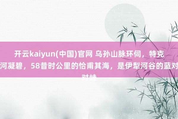 开云kaiyun(中国)官网 乌孙山脉环伺，特克斯河凝碧，58昔时公里的恰甫其海，是伊犁河谷的蓝对峙