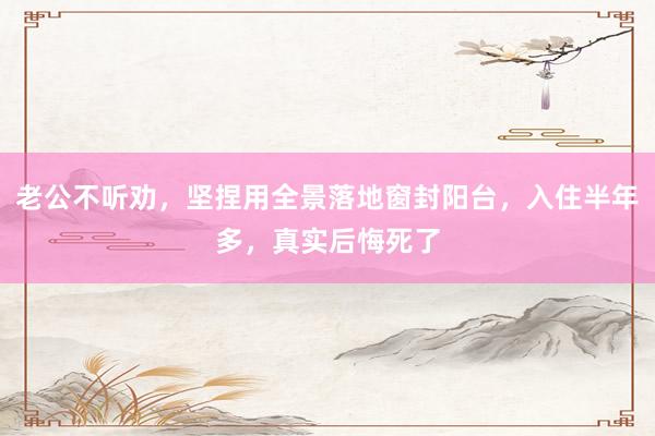老公不听劝，坚捏用全景落地窗封阳台，入住半年多，真实后悔死了