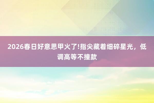 2026春日好意思甲火了!指尖藏着细碎星光，低调高等不撞款