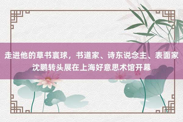 走进他的草书寰球，书道家、诗东说念主、表面家沈鹏转头展在上海好意思术馆开幕